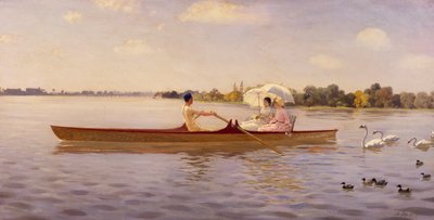 Aan de Theems door Giuseppe de Nittis door Giuseppe or Joseph de Nittis