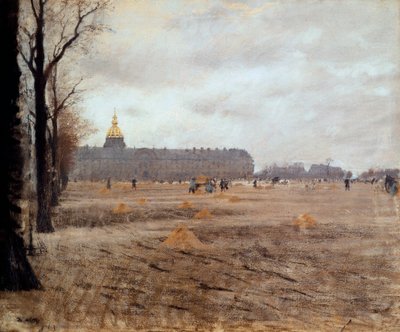 Place des Invalides door Giuseppe or Joseph de Nittis