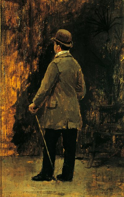 Portret van de schilder Edoardo Dalbono door Giuseppe or Joseph de Nittis
