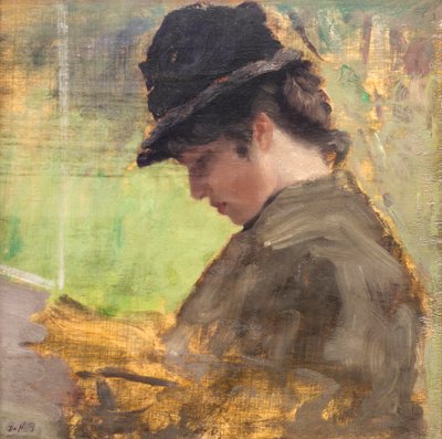 Het Engelse meisje door Giuseppe or Joseph de Nittis