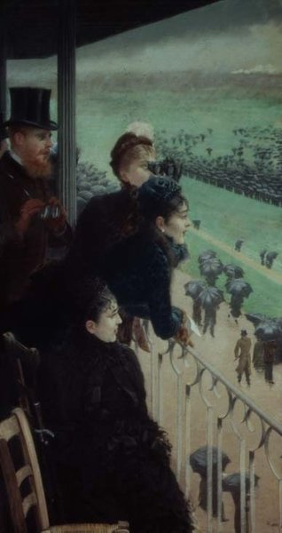 De Races bij Auteuil (deel van een drieluik) door Giuseppe or Joseph de Nittis