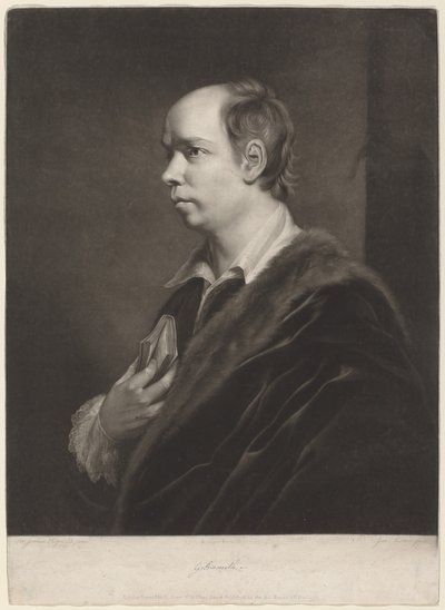 Oliver Goldsmith door Giuseppi Filippo Liberati Marchi after Sir Joshua Reynolds