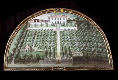 Uitzicht op Villa di Marignolle nabij Florence, Italië door Giusto Utens