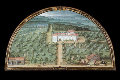 Uitzicht op Villa la Magia nabij Pistoia, Italië door Giusto Utens