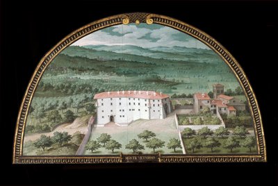 Uitzicht op Villa la Magia nabij Pistoia, Italië door Giusto Utens