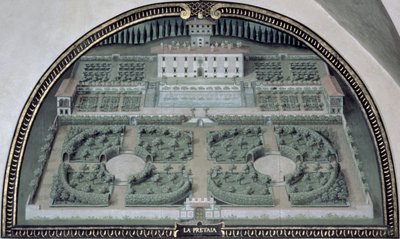 Villa della Pretaia uit een serie lunetten met uitzichten op de Medici villa