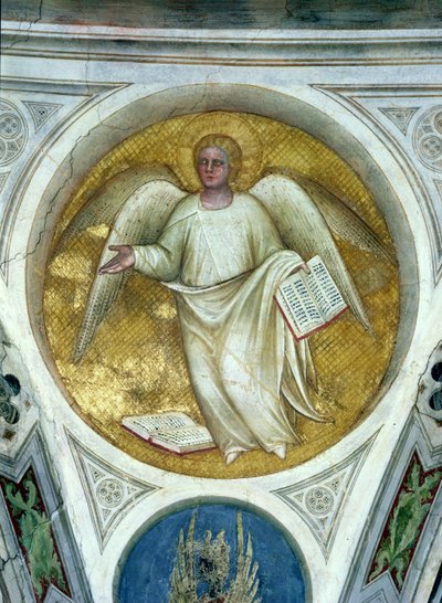 Engel in een oculus door Giusto di Giovanni de Menabuoi