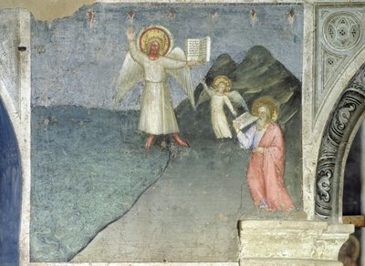 St. Johannes die het Boek Eet, 1360-70 door Giusto di Giovanni de Menabuoi