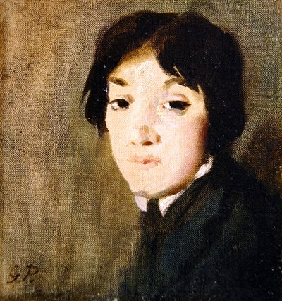 Hoofdstudie voor het portret van de Eerwaarde Lady Packe door Glyn Warren Philpot