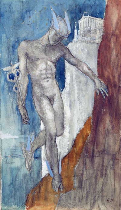 Hermes daalt neer door Glyn Warren Philpot