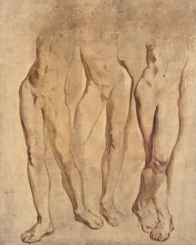Drie studies van een mannelijk naakt, ca. 1923-24 door Glyn Warren Philpot