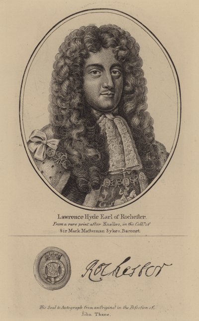 Laurence Hyde door Godfrey (after) Kneller