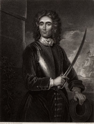 Portret van John Benbow door Godfrey (after) Kneller