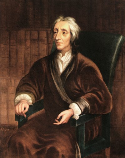 Portret van John Locke, gedrukt 1944 door Godfrey (after) Kneller