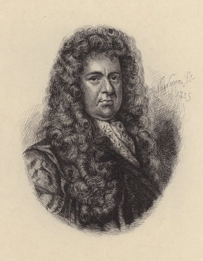 Samuel Pepys, Engelse politicus en dagboekschrijver (ets) door Godfrey (after) Kneller