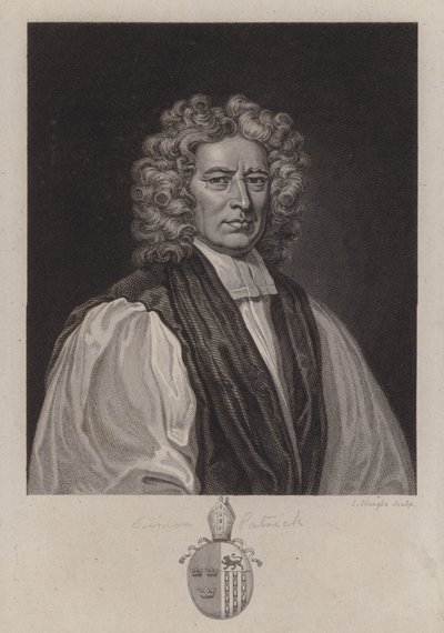 Simon Patrick, bisschop van Ely (gravure) door Godfrey (after) Kneller