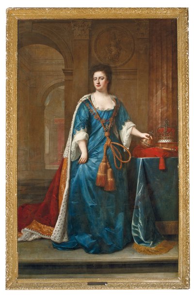 Portret van Koningin Anne (1665-1714) door Godfrey (studio of) Kneller
