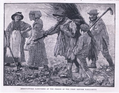 Landarbeiders ten tijde van de eerste hervorming van het Parlement door Godfrey C. Hindley