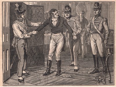 Arrestatie van Sir Francis Burdett AD 1810 door Godfrey C. Hindley
