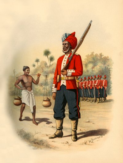 Eerste Madras Pioniers, 1890 door Godfrey Douglas Giles