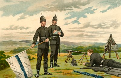 De 1e Middlesex Victoria Rifles - Vrijwilligers, 1890 door Godfrey Douglas Giles