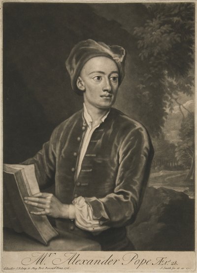 Alexander Pope, uitgegeven 1716 door Godfrey Kneller