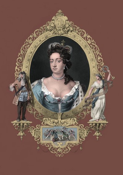 Anne Koningin van Groot-Brittannië door Godfrey Kneller