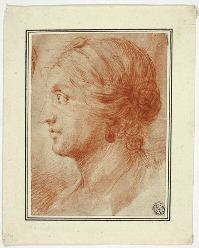 Borstbeeld van Vrouw in Profiel naar Links door Godfrey Kneller