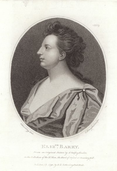 Elizabeth Barry door Godfrey Kneller