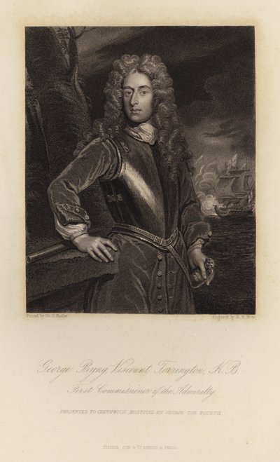 George Byng Viscount Torrington door Godfrey Kneller
