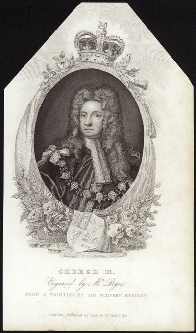 Koning George II van Groot-Brittannië en Ierland door Godfrey Kneller