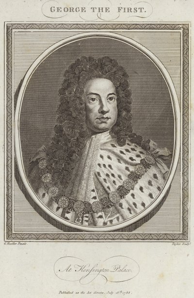 Koning George I van Groot-Brittannië en Ierland door Godfrey Kneller