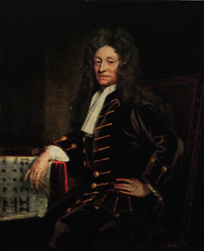 Pioniers - Sir Christopher Wren, 1711, 1922 door Godfrey Kneller