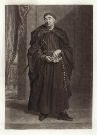 Portret van Anthony Leigh als Vader Dominic in De Spaanse Monnik door Godfrey Kneller