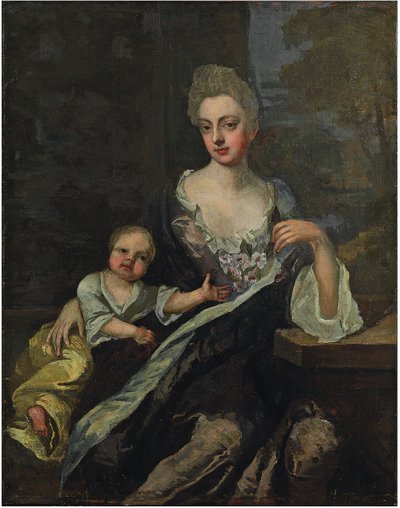 Portret van een dame door Godfrey Kneller