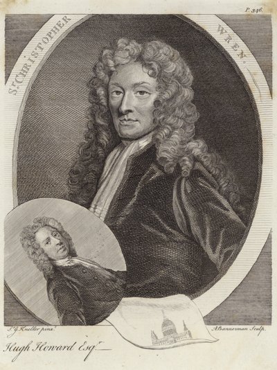Sir Christopher Wren en Hugh Howard door Godfrey Kneller