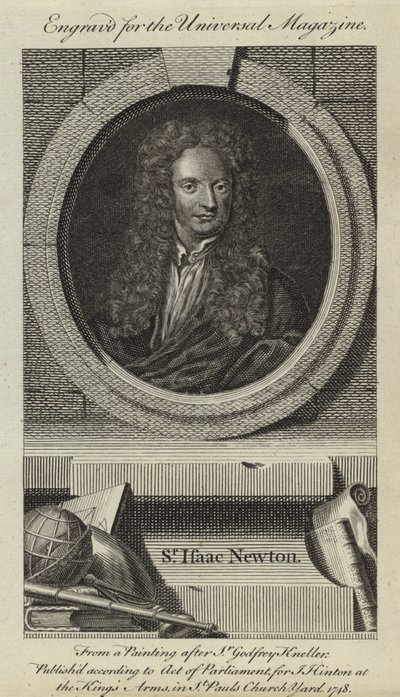 Sir Isaac Newton door Godfrey Kneller