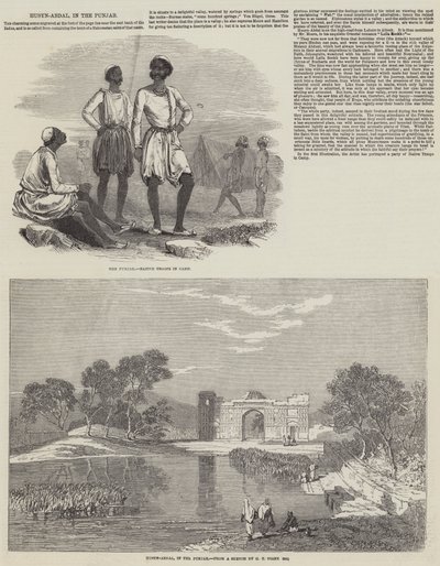 Husyn-Abdal, in de Punjab door Godfrey Thomas Vigne