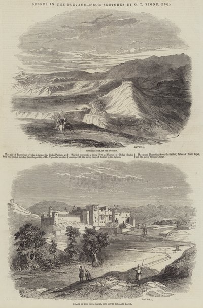 Scènes in de Punjab door Godfrey Thomas Vigne