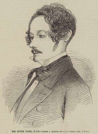 Sir Hugh Rose, KCB door Godfrey Thomas Vigne