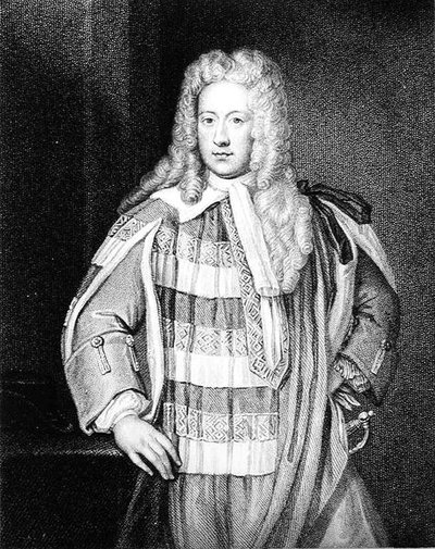 Portret van Henry St. John (1678-1751) 1e Burggraaf Bolingroke, gegraveerd door W.T. Fry door Godfrey after Kneller
