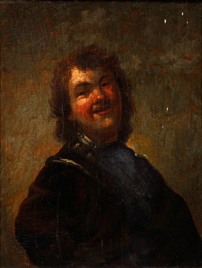 Rembrandt Lachend, 1658 door Godfried Cornelisz Schalcken