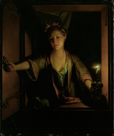 Een Meisje bij het Raam door Godfried Schalcken