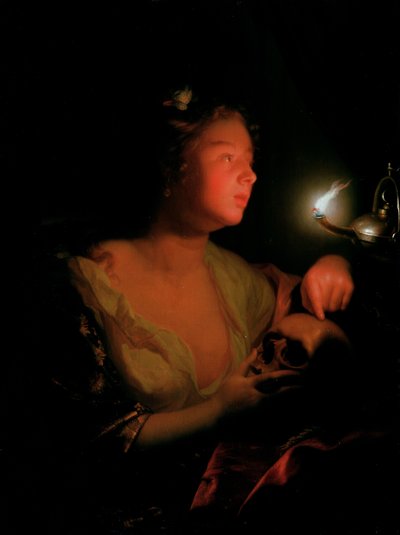 Maria Magdalena Treurend door Godfried Schalcken