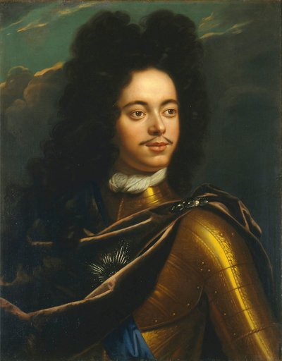 De keizer Peter I de Grote - Portret van keizer Peter I de Grote (1672-1725), door Schalcken, Godfried Cornelisz (1643-1706) door Godfried Schalcken