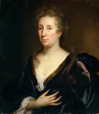 Portret van de kunstenaar Rachel Ruysch door Godfried Schalcken