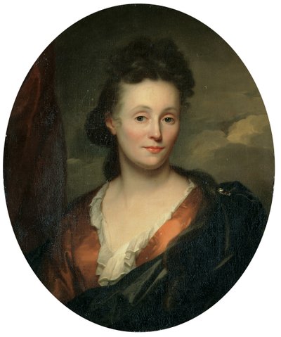 Portret van de vrouw van de kunstenaar, Francoise van Diemen door Godfried Schalcken