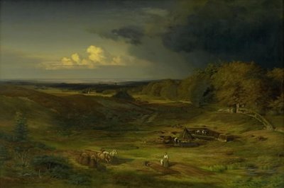 Landschap bij kasteel Frederiksborg door Godtfred Rump
