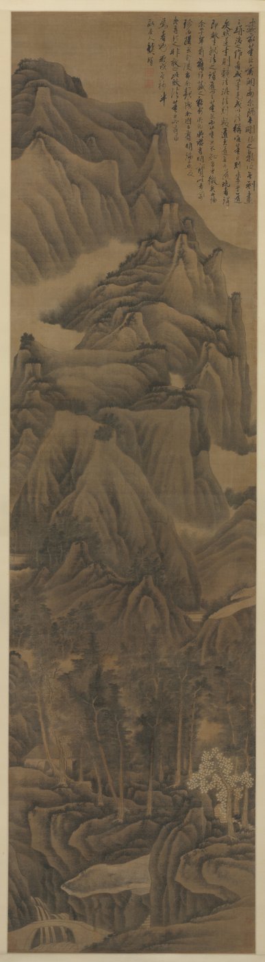 Landschap in de stijl van Dong Yuan en Juran, c. 1650 door Gong Xian