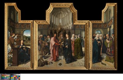 Het Colibrant Drieluik, c.1517 door Goossen van der (1465 c.1538) Weyden